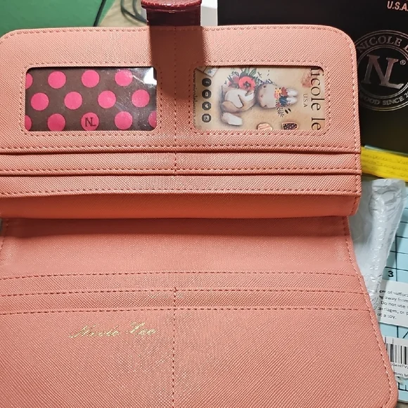 Nicole Lee Artistic Floral Wallet with Clock Design - Picture 3 of 7